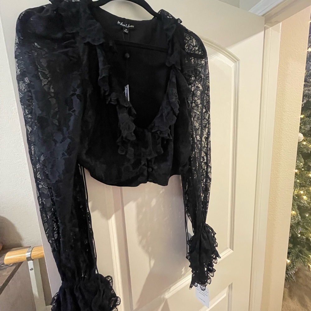 For Love & Lemons Lace Crop Top